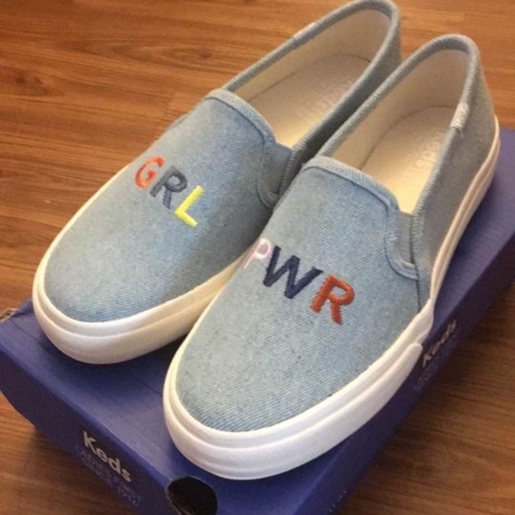 BRAND NEW women keds girl power embroidery dream foam shoes - Picture 6 of 8